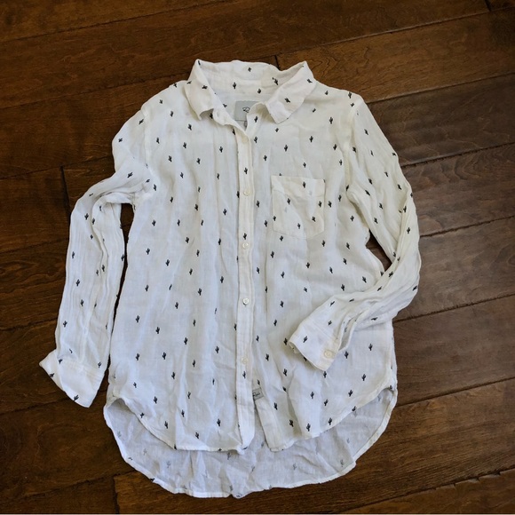 RAILS Linen Cactus Button Down Top - Picture 1 of 4